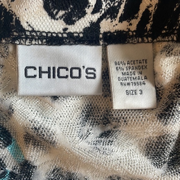 Chicos Open  Front Cardigan Jacket Animal Print Size 3.Very pretty and versatile - Picture 4 of 4